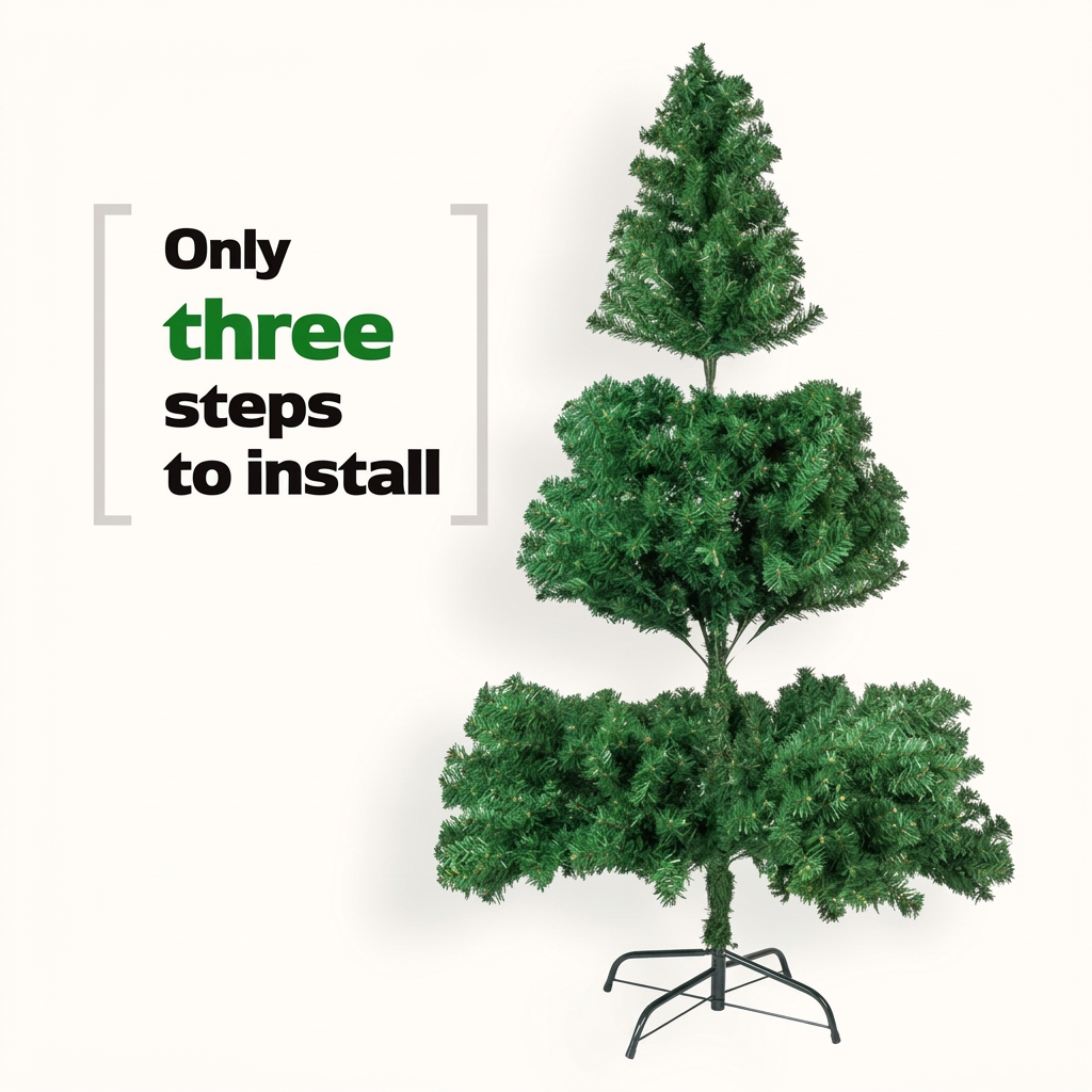 7ft Christmas tree easy assembly steps