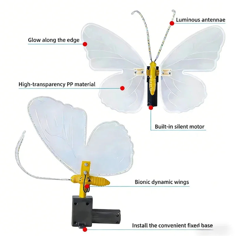 LED butterfly light detail and size