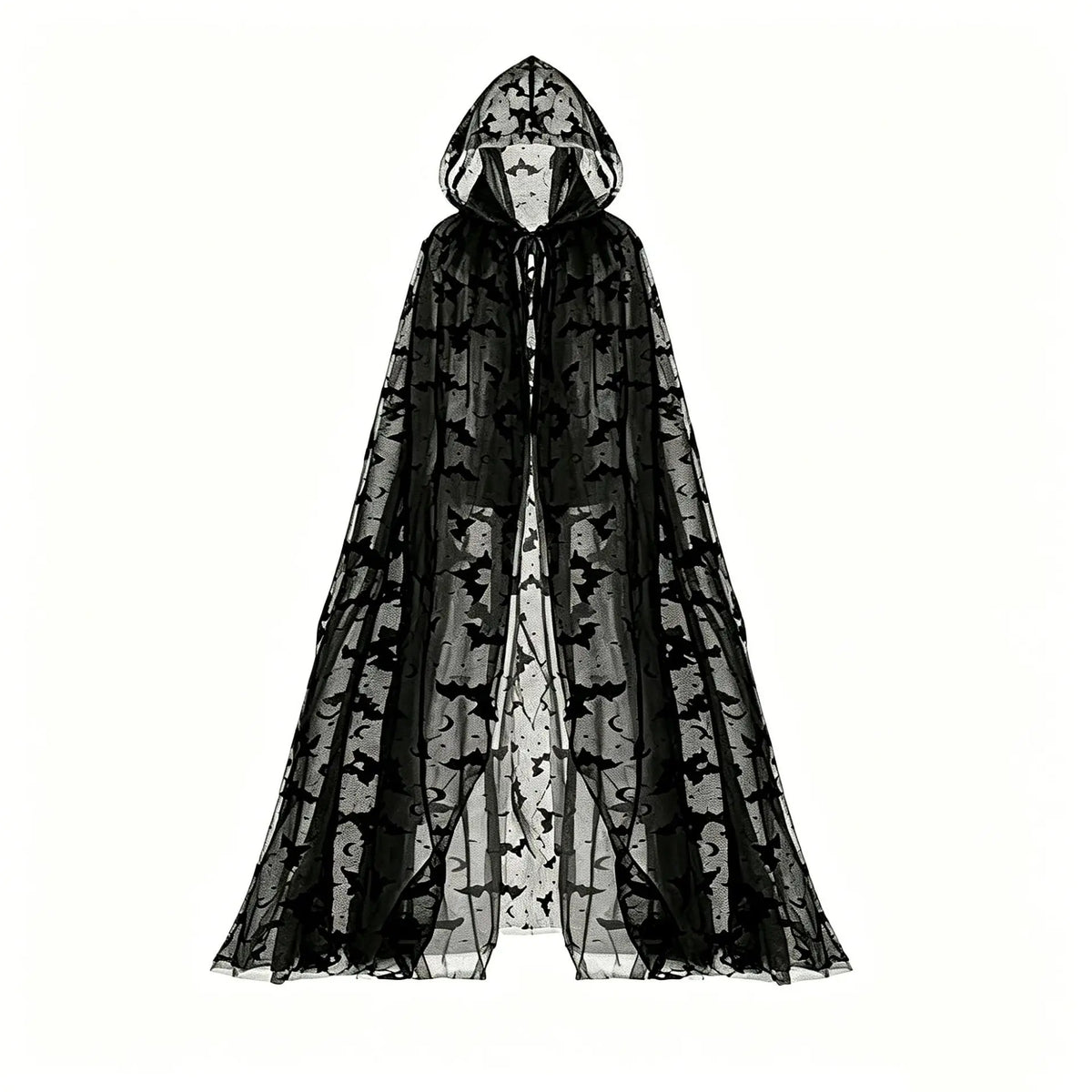 Black bat double layer cape