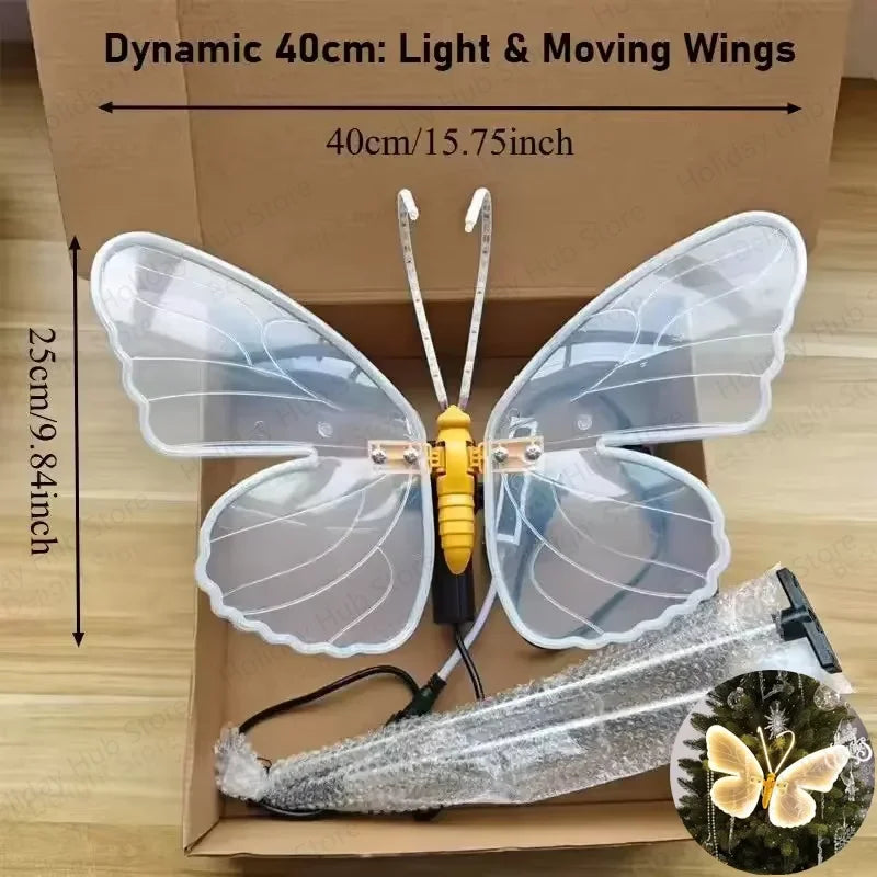40 cm warm white LED butterfly light