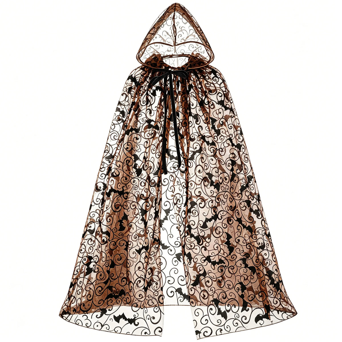 Bronze bat lace single layer cape