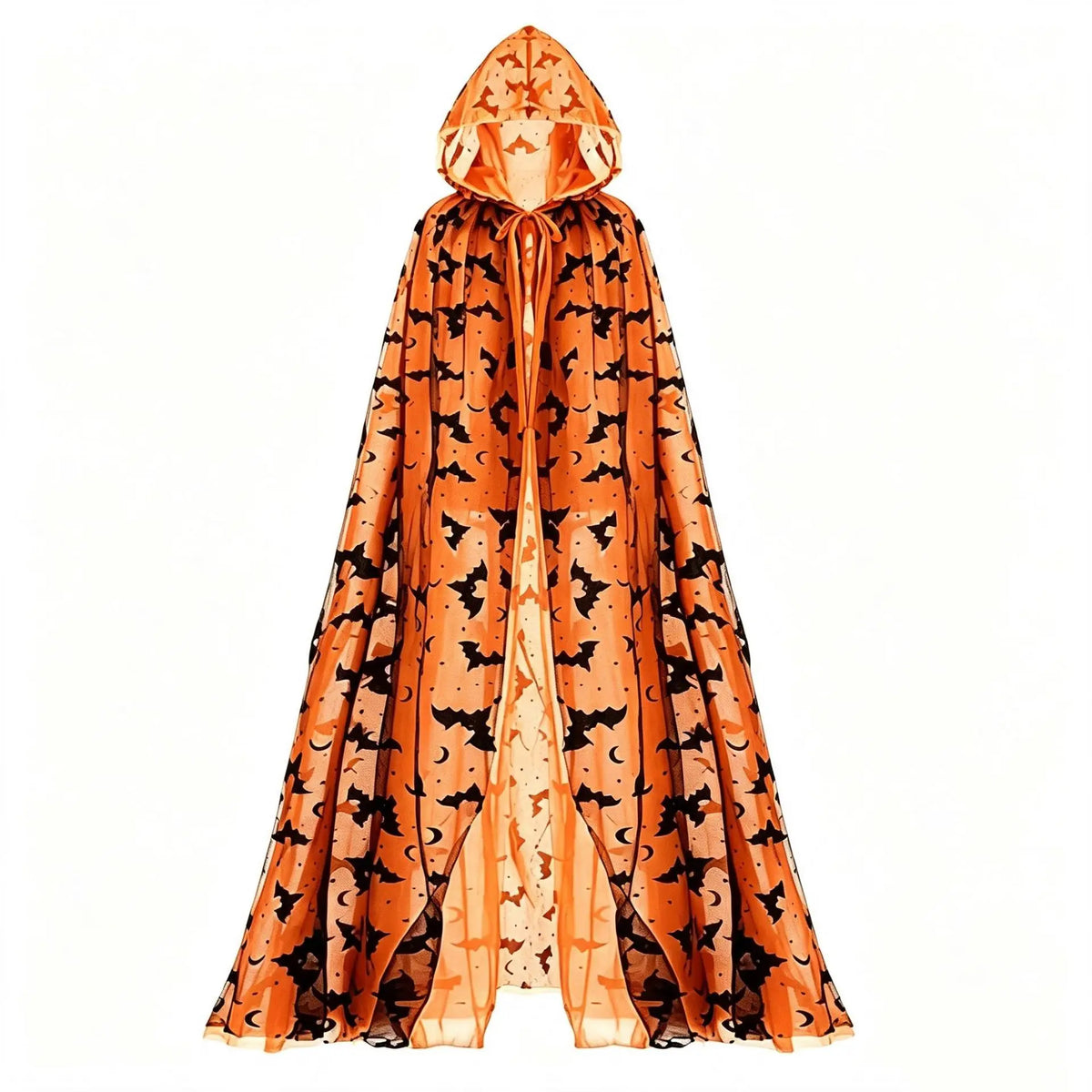 Orange bat double layer cape