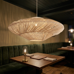 Beige pendant in a British restaurant