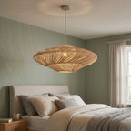 Beige pendant in a UK main bedroom