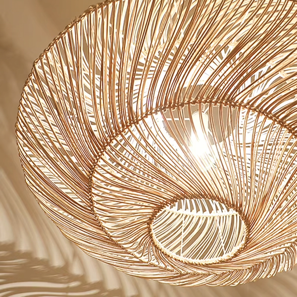 Beige pendant underside close-up
