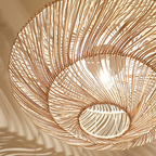 Beige pendant underside close-up