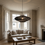 Black pendant in a UK living room