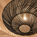 Black pendant underside close-up