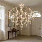 Chandelier in a grand British entrance hall
