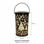 Solar Christmas lantern dimensions 20 cm high x 12 cm wide