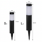Arden solar path light sizes – Small 37.5 cm and Large 56 cm dimension diagram