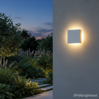 Klyne outdoor wall light in White Square in an outdoor setting