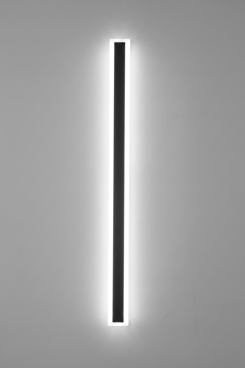 Vynn linear outdoor wall light in cool white, product shot