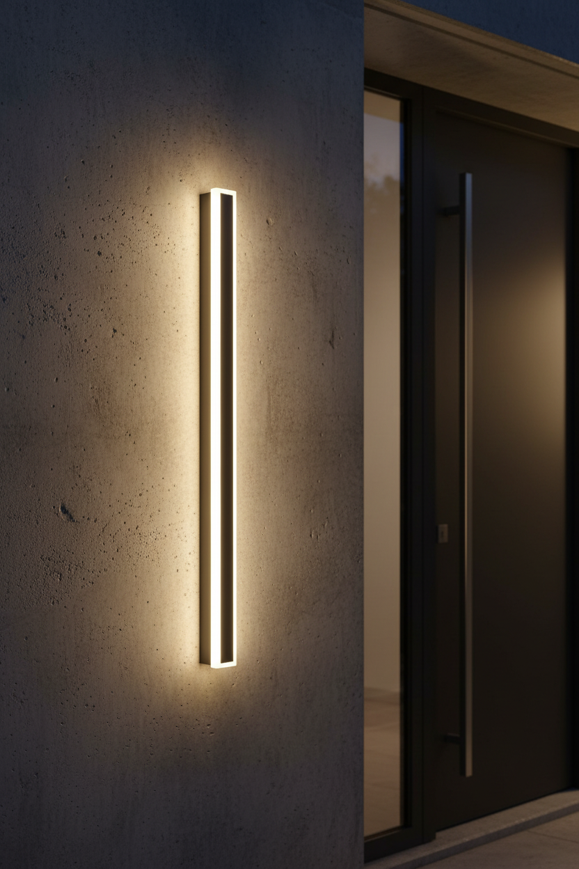 Vynn Linear Outdoor Wall Lamp - Warm White front door