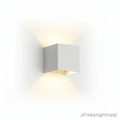 Norvik up and down outdoor wall light in white, IP65 cube