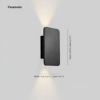 Ingram wall light size chart: small 7 by 15cm, large 12 by 20cm