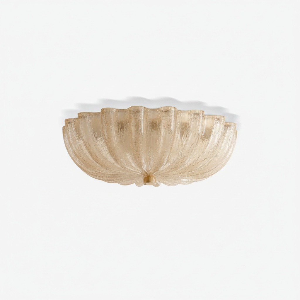 Wyna Blown Glass Ceiling Light — beige, 45-degree angle view