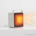 Vesta mini ceramic fan heater in white with carry handle - JFHABrightNest