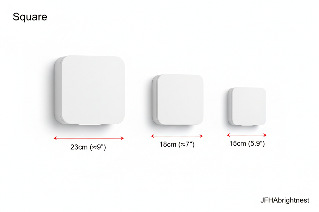 Klyne Outdoor Wall Lamp - White Square size comparison Large Middle Small
