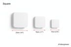Klyne Outdoor Wall Lamp - White Square size comparison Large Middle Small