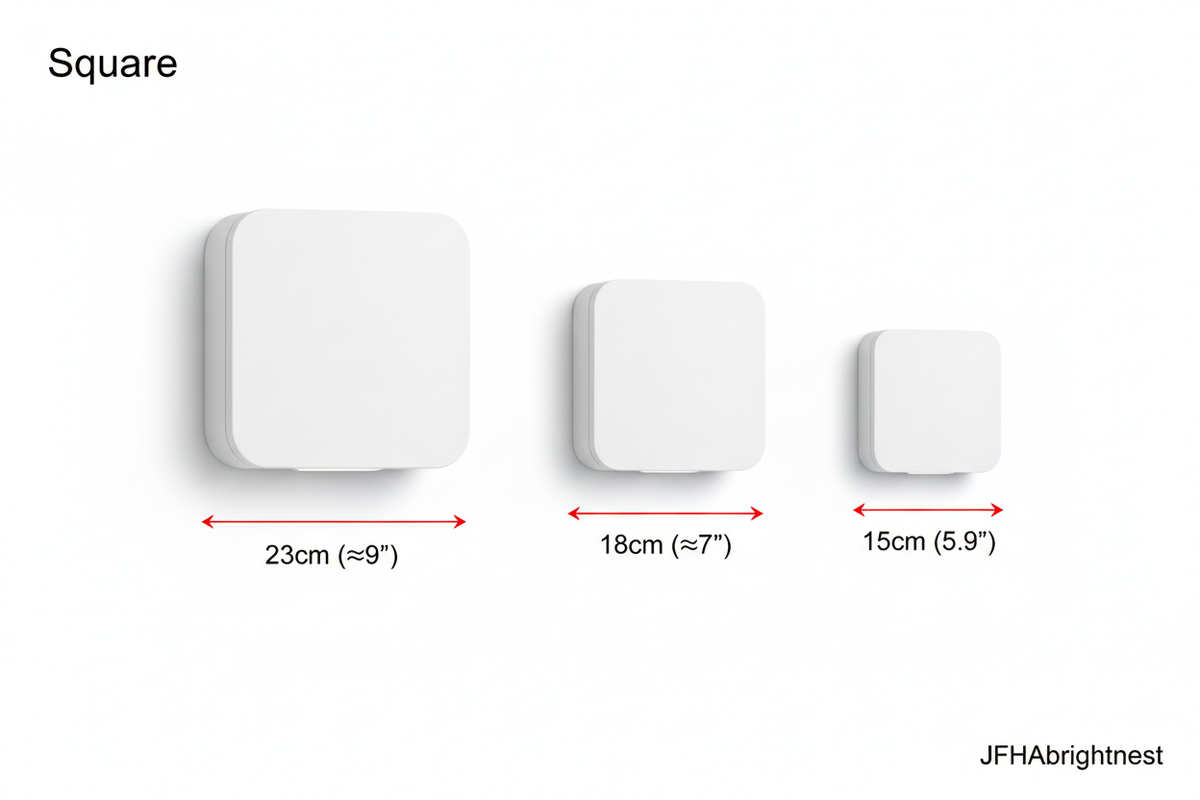 Klyne Outdoor Wall Lamp - White Square size comparison Large Middle Small