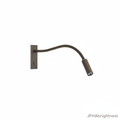 Halden gooseneck reading wall light in bronze, 40cm adjustable arm