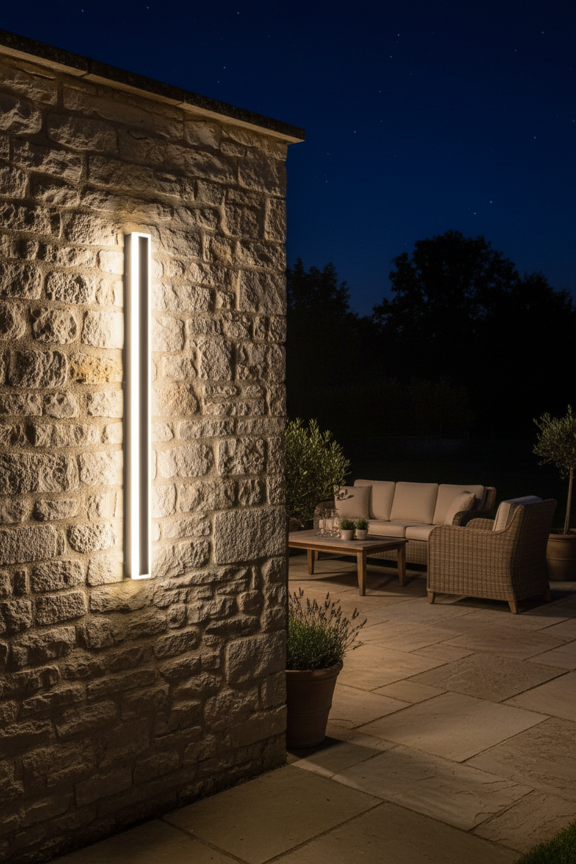 Vynn Linear Outdoor Wall Lamp - Warm White garden patio