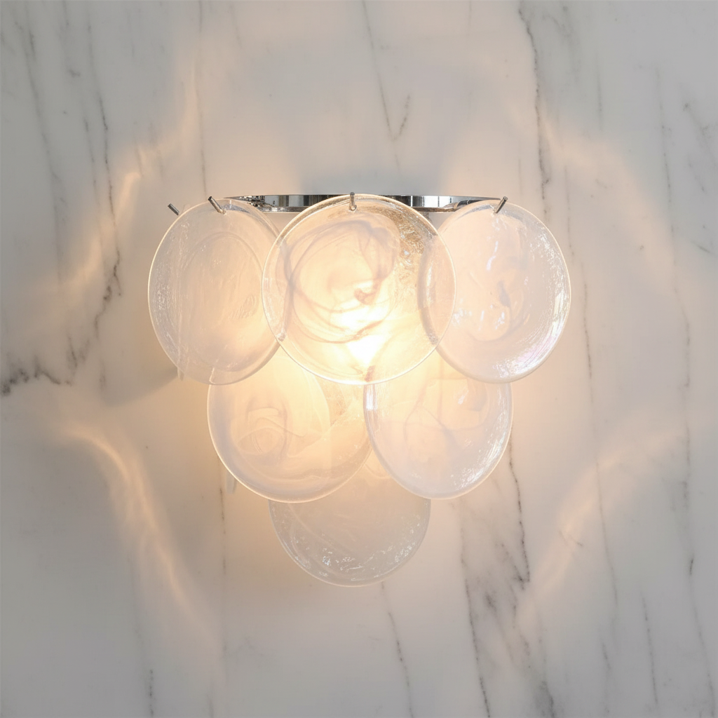 Ephira Clear wall lamp in contemporary hallway