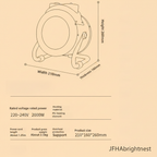 Ignis heater dimensions and specifications - 210 x 160 x 260 mm, 220-240V, 2000W, PTC heating element, 2.5 kg