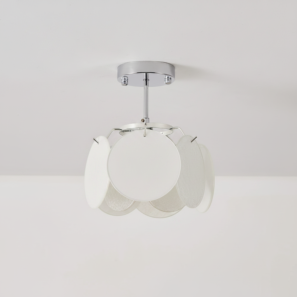 Feyon ceiling light in White with frosted opal glass shade