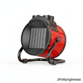 Ignis portable 2000W PTC fan heater in red - white background studio product shot
