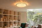 Eliza Crystal Ceiling Light - Amber - Living Room