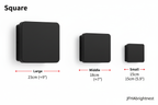 Klyne Outdoor Wall Lamp - Black Square size comparison Large Middle Small