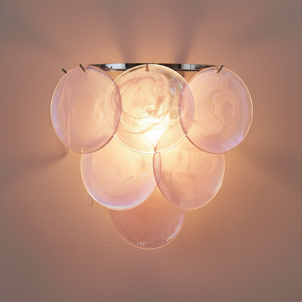 Ephira Pink wall lamp in elegant bedroom