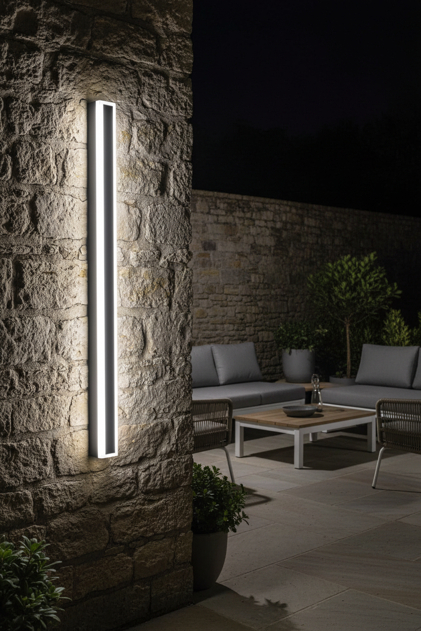 Vynn Linear Outdoor Wall Lamp - Cool White garden patio