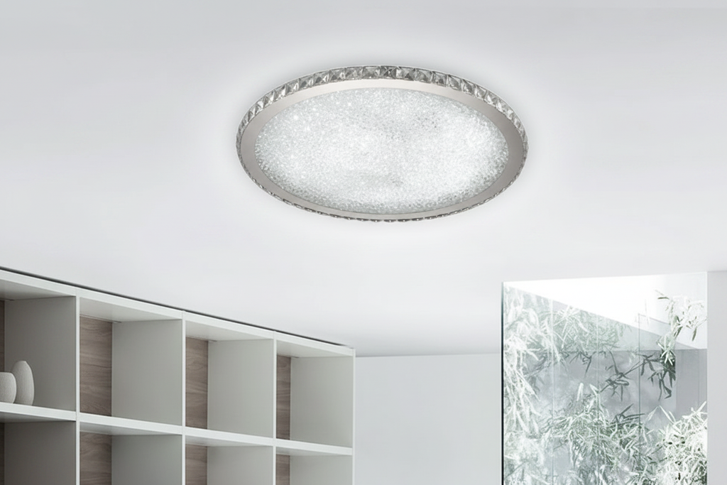 Eliza Luxury Crystal Ceiling Light - White Light