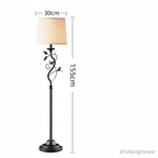 Ivy floor lamp dimensions: 155cm tall with a 30cm wide fabric shade