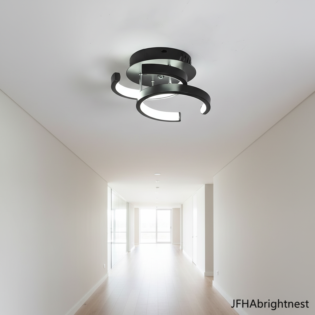 Lumex LED Semi Flush Ceiling Light — Round, Square or Moon
