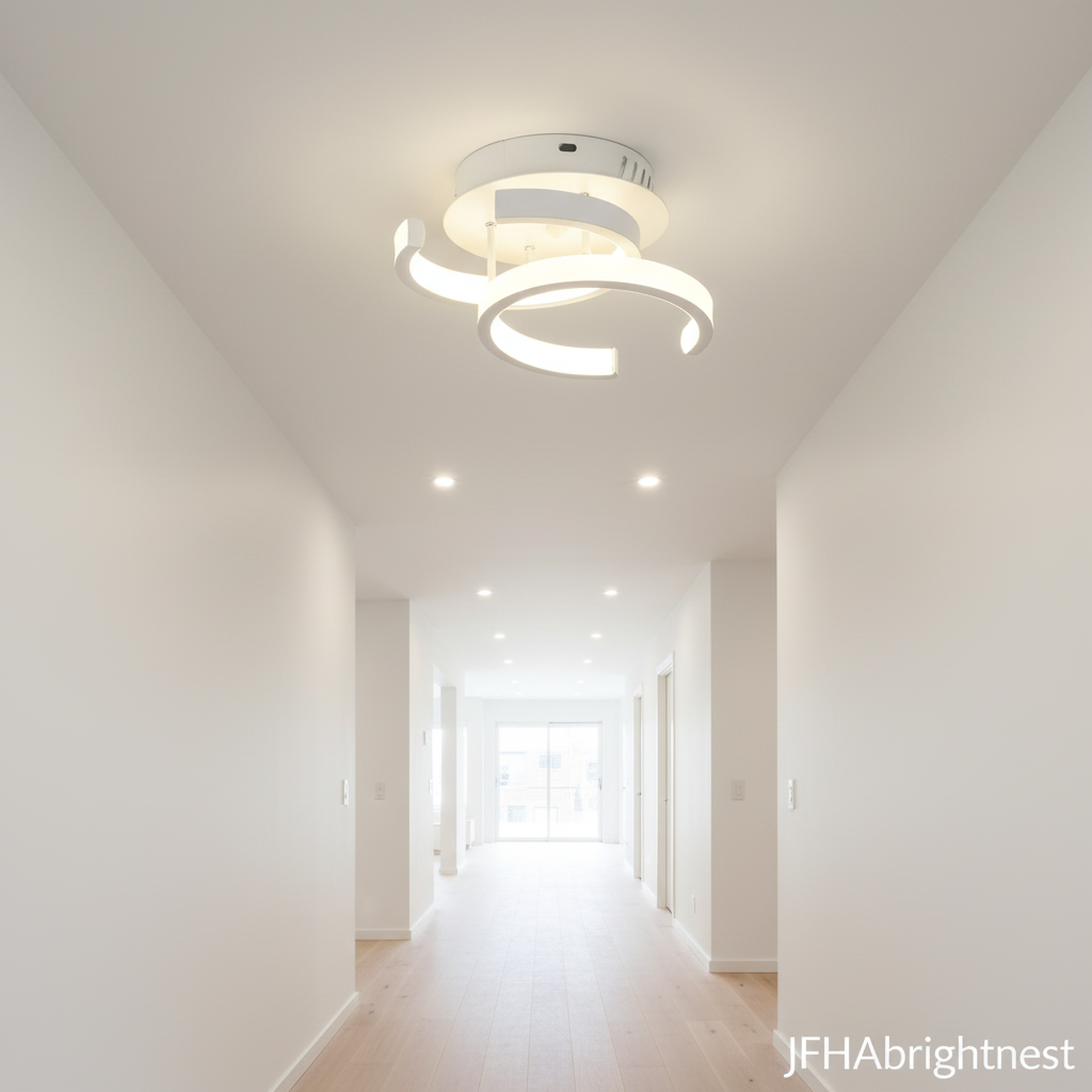 Lumex LED Semi Flush Ceiling Light — Round, Square or Moon