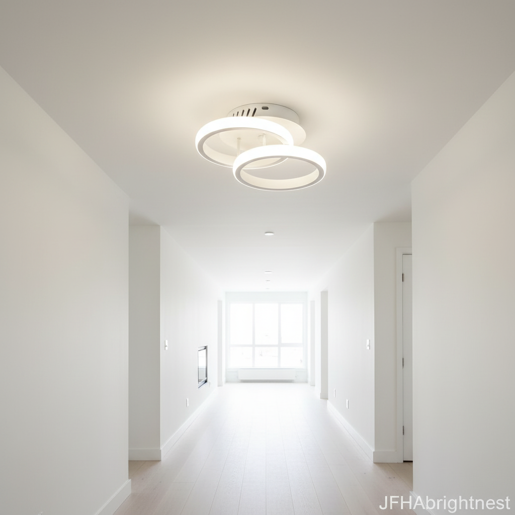 Lumex LED Semi Flush Ceiling Light — Round, Square or Moon