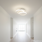 Lumex LED Semi Flush Ceiling Light — Round, Square or Moon