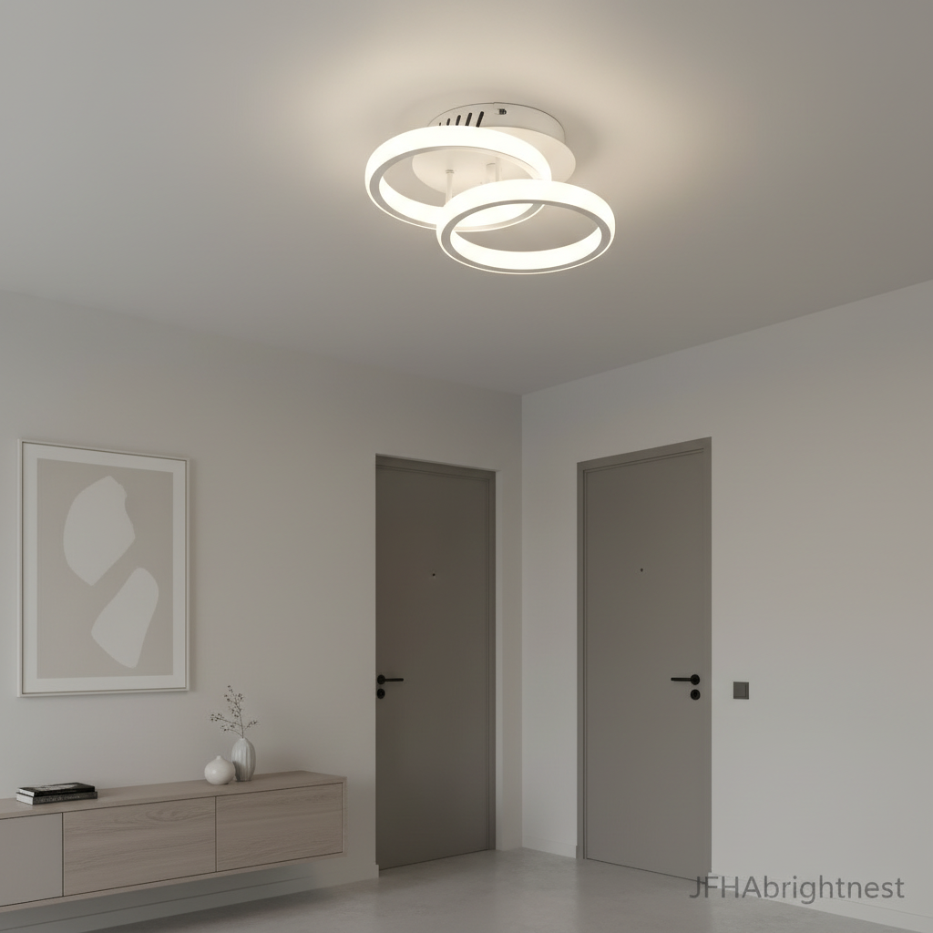 Lumex LED Semi Flush Ceiling Light — Round, Square or Moon