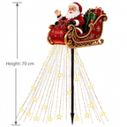 Santa sleigh garden light dimension image showing 70 cm overall height