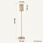 Seren crystal floor lamp dimensions: 160cm high, 15cm x 25cm shade, 25cm base