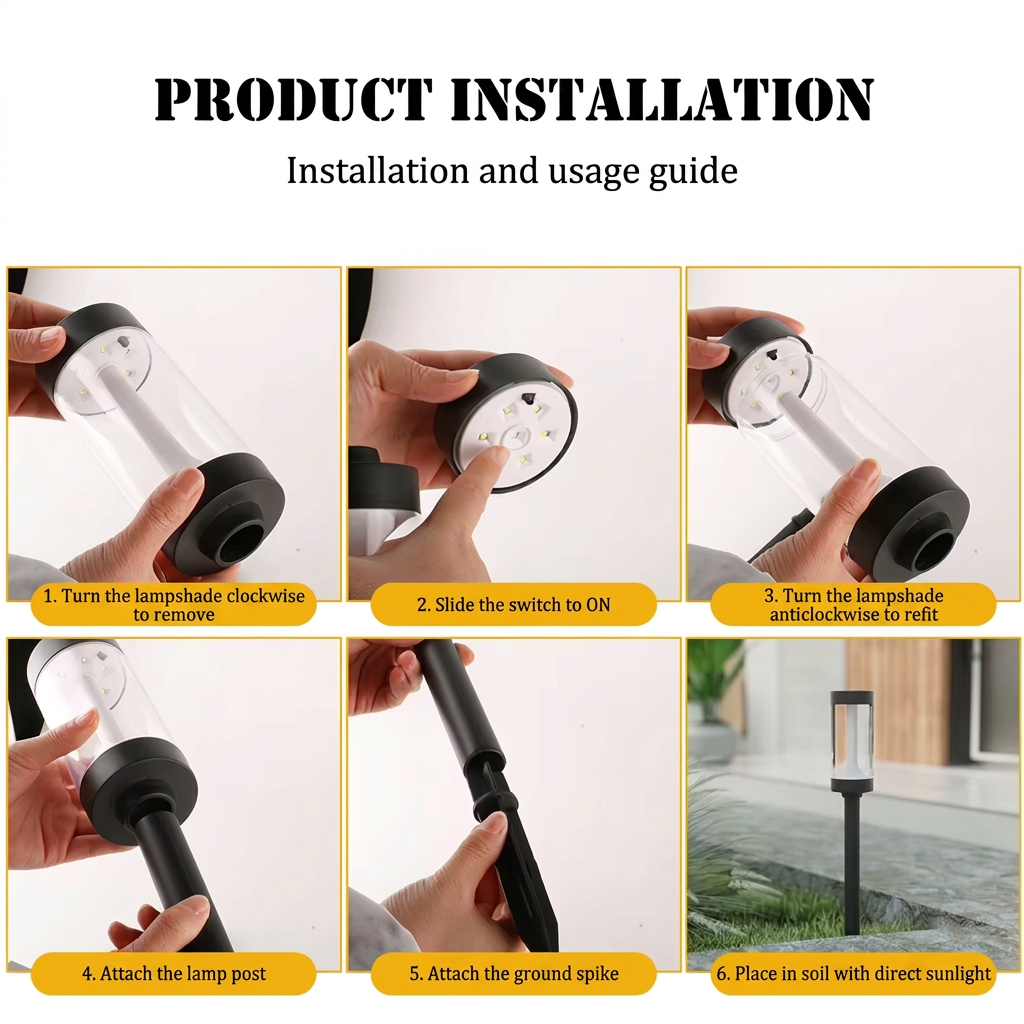 How to install the solar pathway lights in 6 easy steps