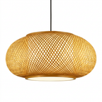 Square bamboo pendant light product image