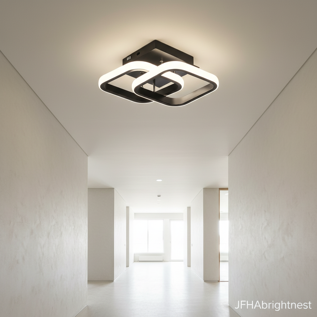 Lumex LED Semi Flush Ceiling Light — Round, Square or Moon