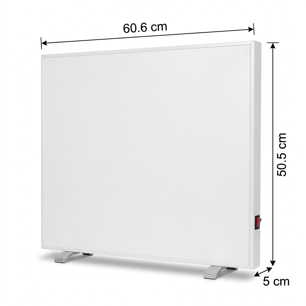 300W infrared heating panel dimensions – 60.6 × 50.5 × 5 cm