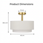 Square lamp dimension image in centimetres