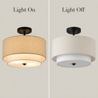 Square light-on and light-off comparison